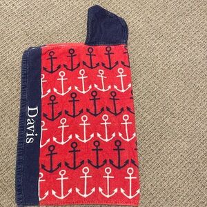 Pottery Barn Kids hooded bath towel “Davis”
